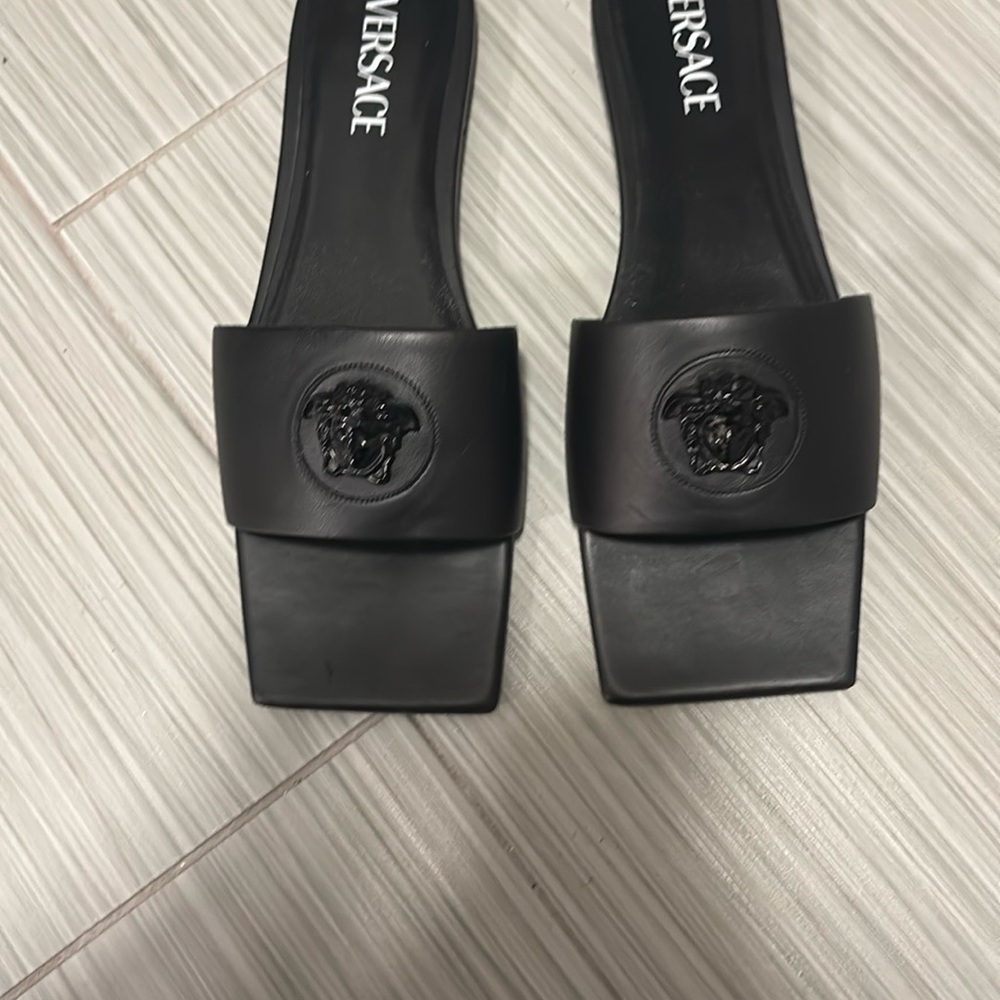 Versace Black Women's Slide Sandals
